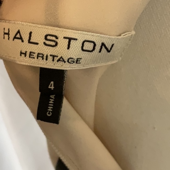 Halston Heritage Geometric print crepe dress size 4 - Picture 4 of 4